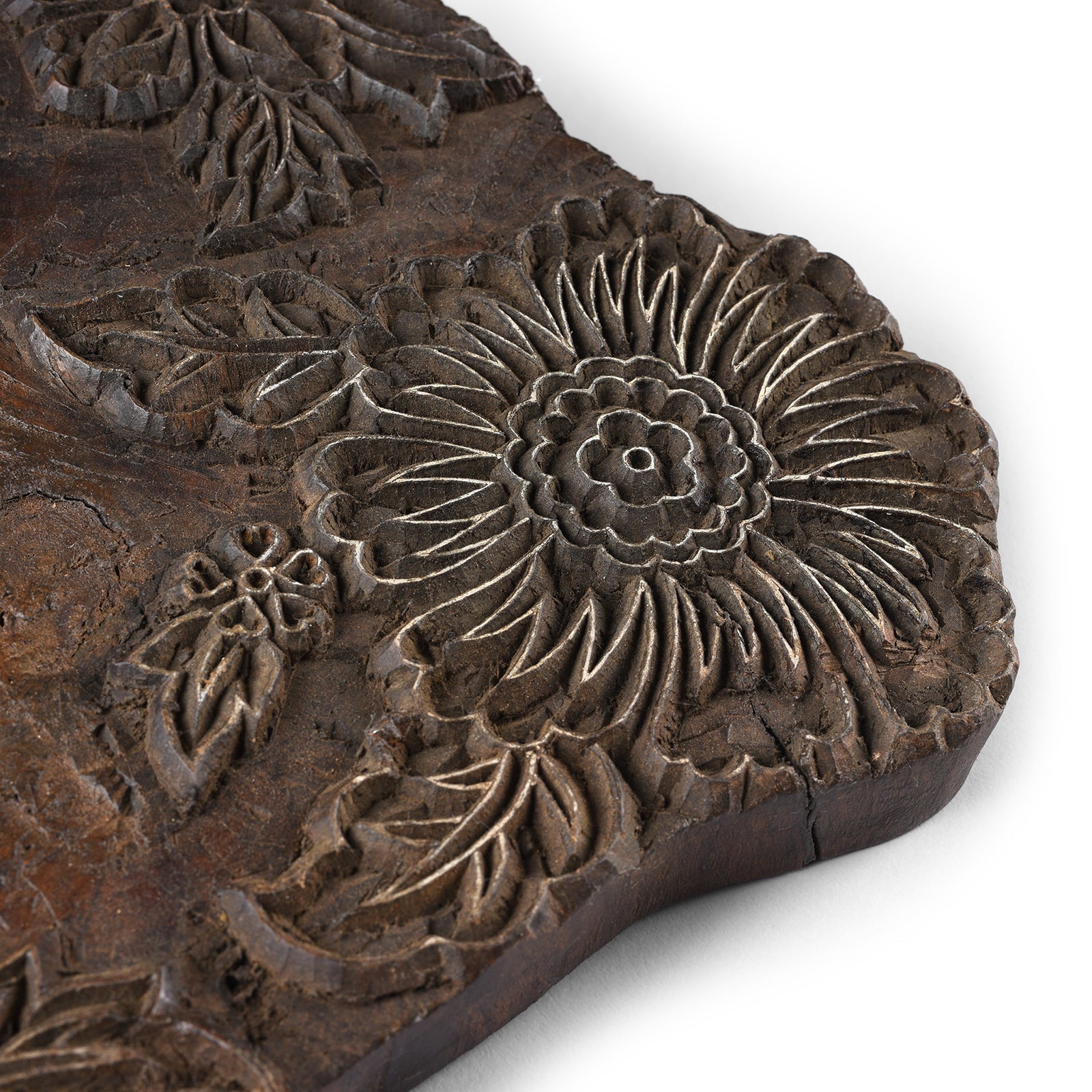 Old floral Textile Printing Block From Jaipur - Ca 1930