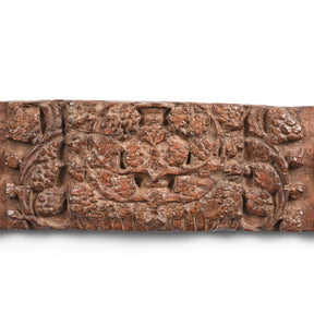 Carved Teak Lintel Panel From Gujarat - 19th Century