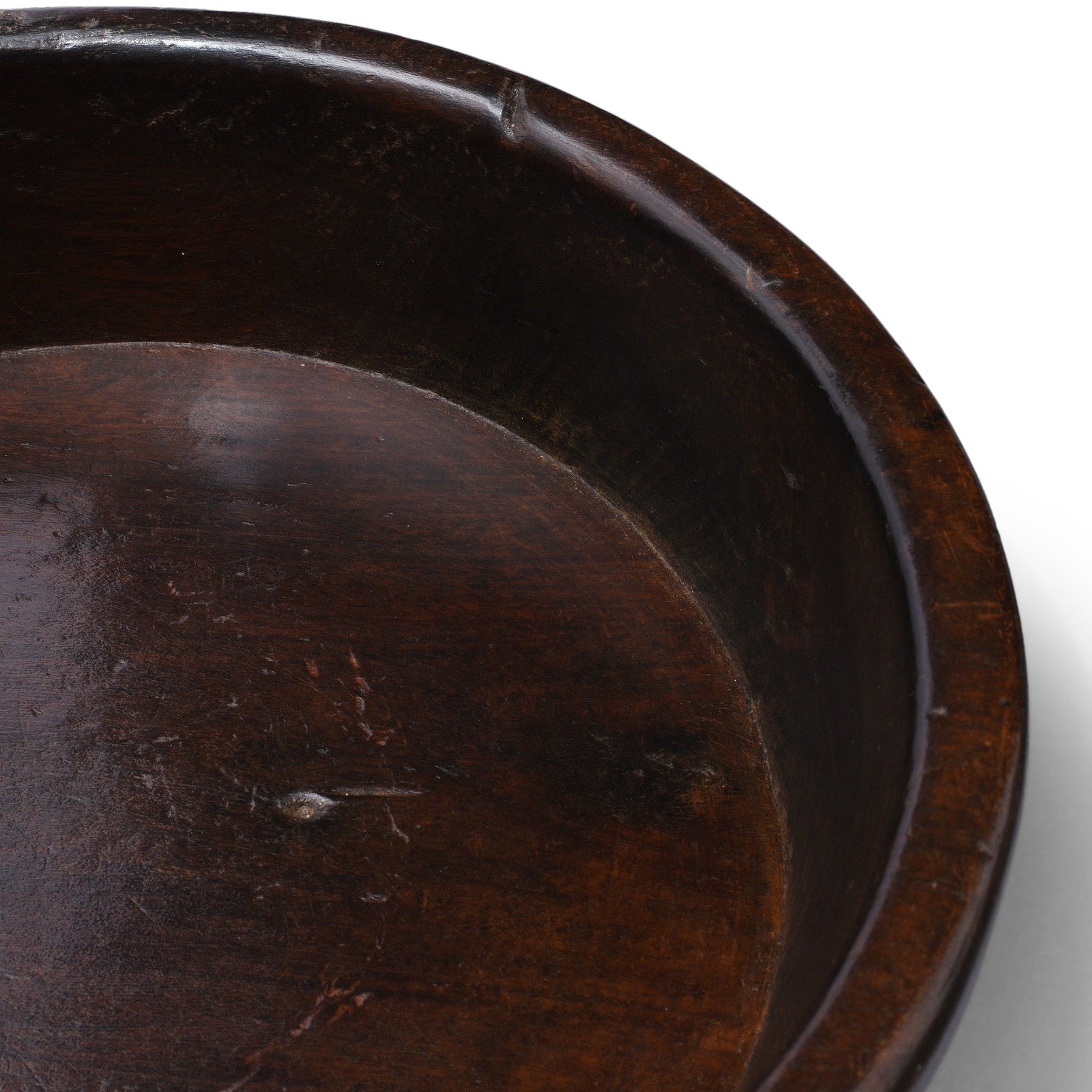 Carved Teak Parath Bowl From Rajasthan - Ca 1920