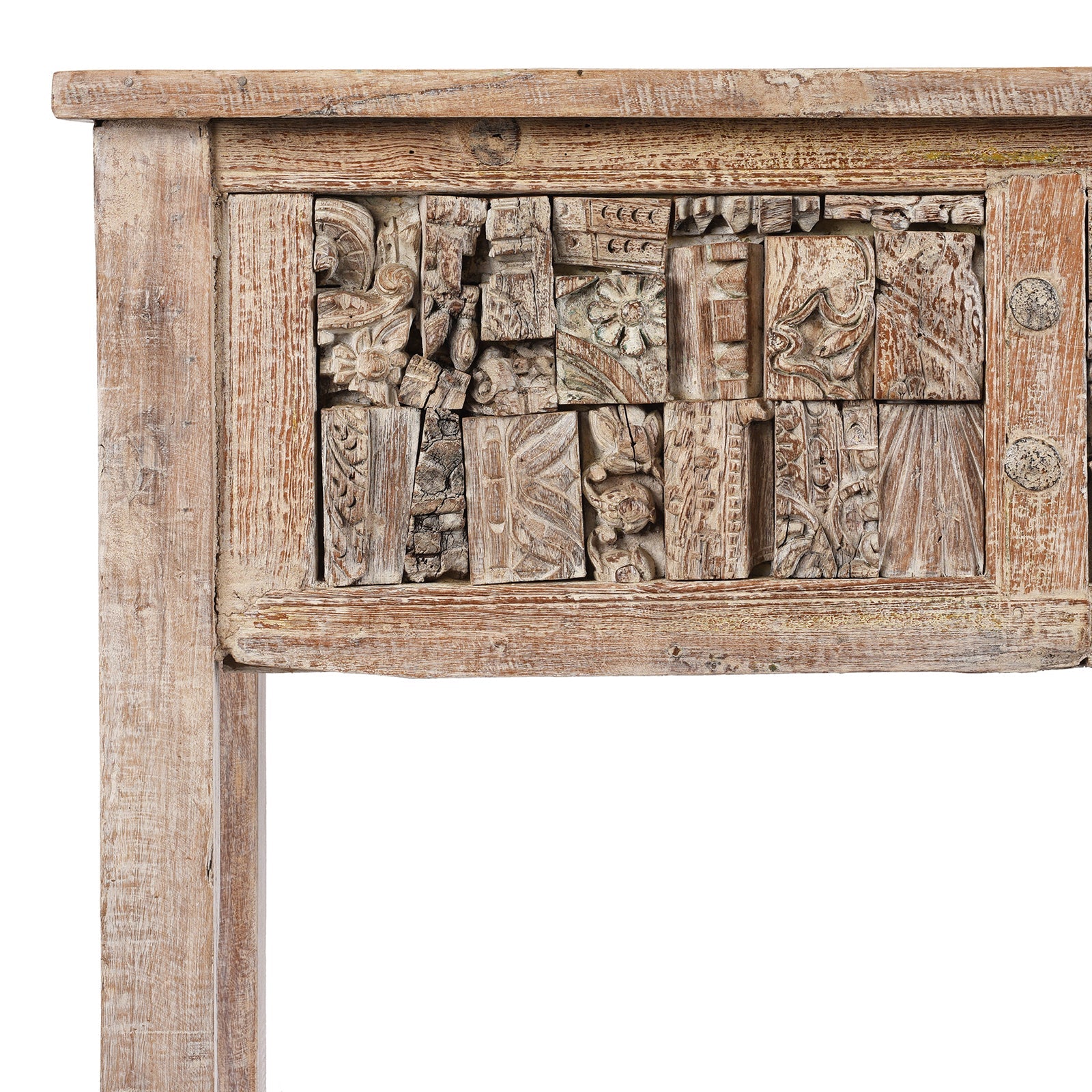 Painted Console Table Made From Reclaimed Teak