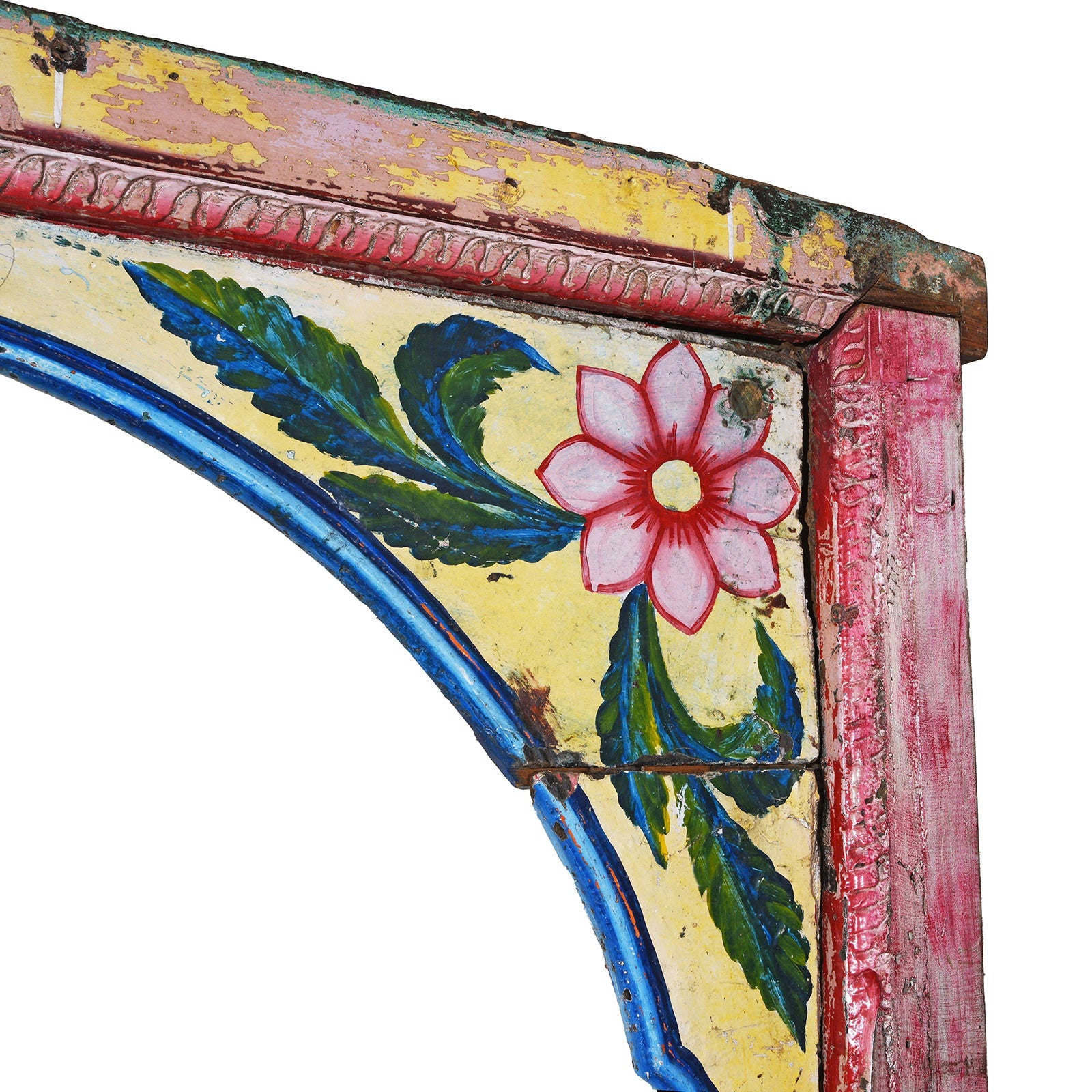 Painted Teak Double Arch From Maharashtra - 19th Century