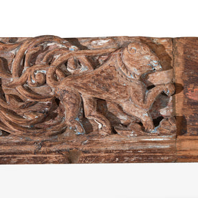 Mirror Made From An Old Teak Door From Kutch - Early 19th Century