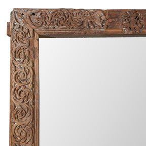 Mirror Made From An Old Teak Door From Kutch - Early 19th Century