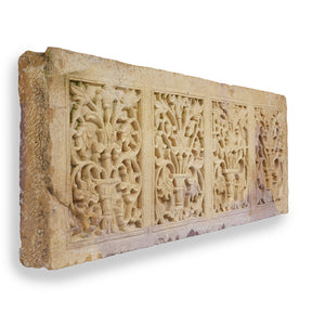 Carved Mughal Style Stone Balcony Front From Jaisalmer - 19th Century