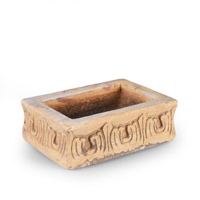 Carved Stone Bird Bath From Jaisalmer - Ca 1920's