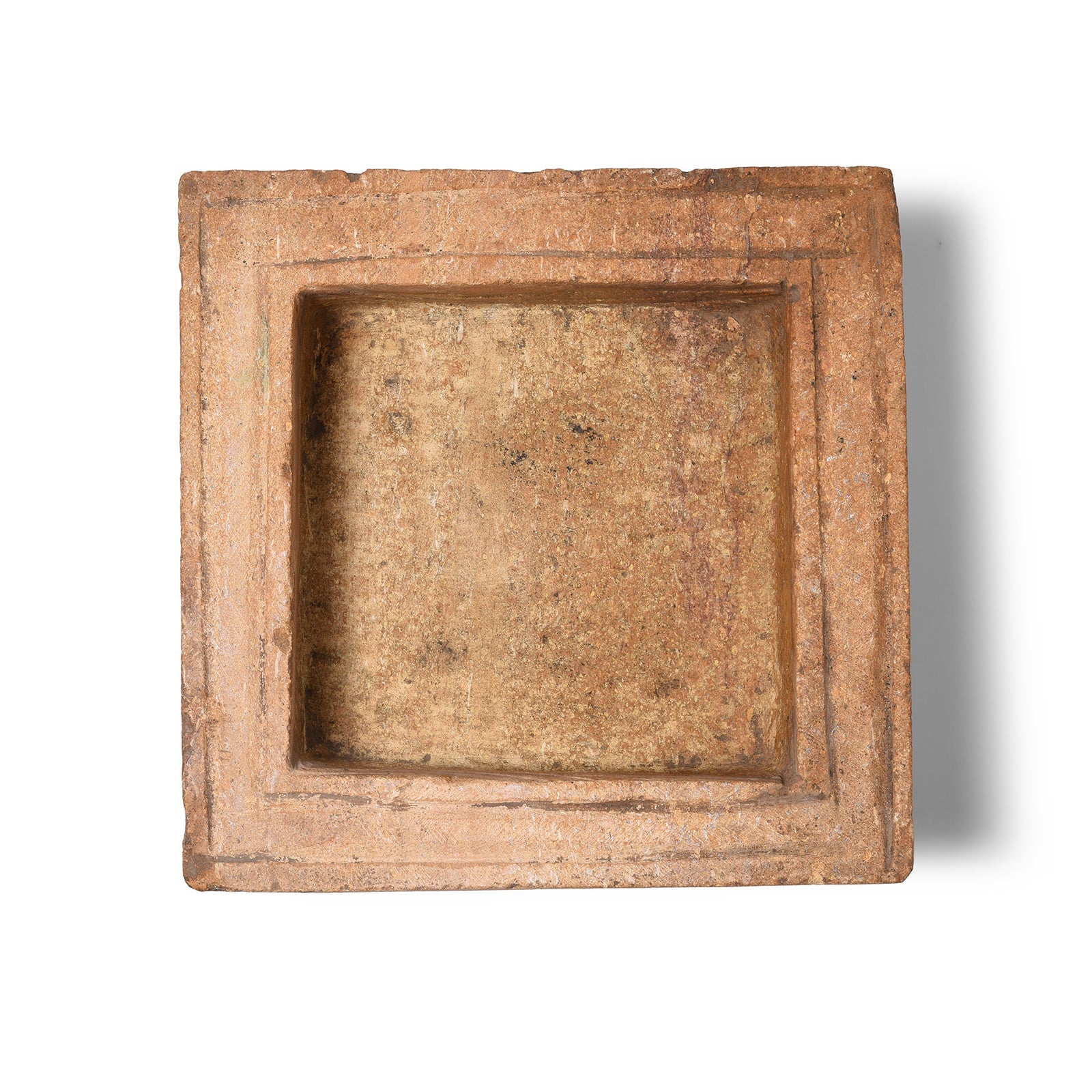 Carved Stone Bird Bath From Jaisalmer - Ca 1920's