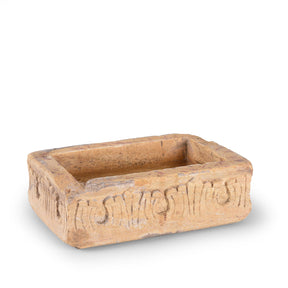 Carved Stone Bird Bath From Jaisalmer - Ca 1920's