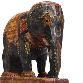 Painted Wooden Elephant From Orissa - Ca 1920