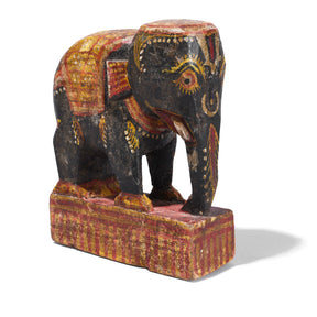 Painted Wooden Elephant From Orissa - Ca 1920