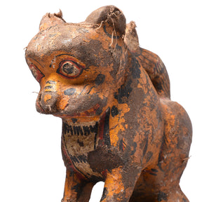 Old Painted Leopard From Orissa - Ca 1920