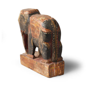 Painted Wooden Elephant From Orissa - Ca 1920