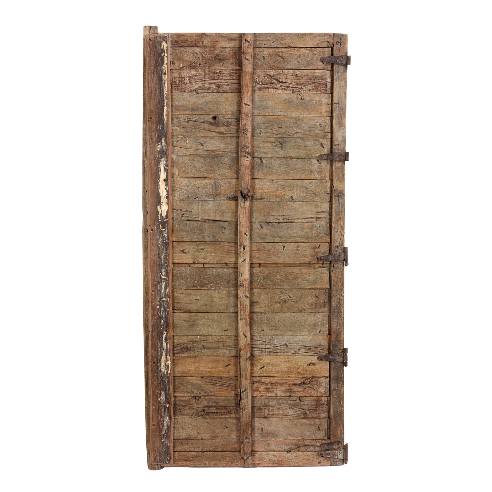 Green Painted Stick Door From Jaisalmer - 19th Century