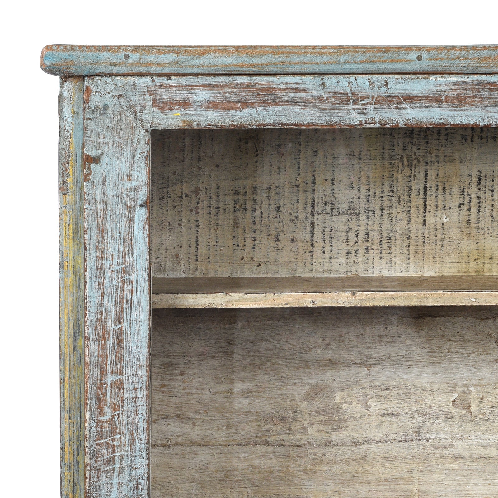 Painted Teak Glazed Wall Cabinet - Ca 1920
