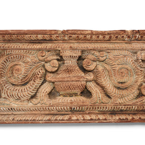 Bleached Teak Peacock Panel - 19th Century