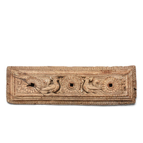 Bleached Teak Peacock Panel - 19th Century