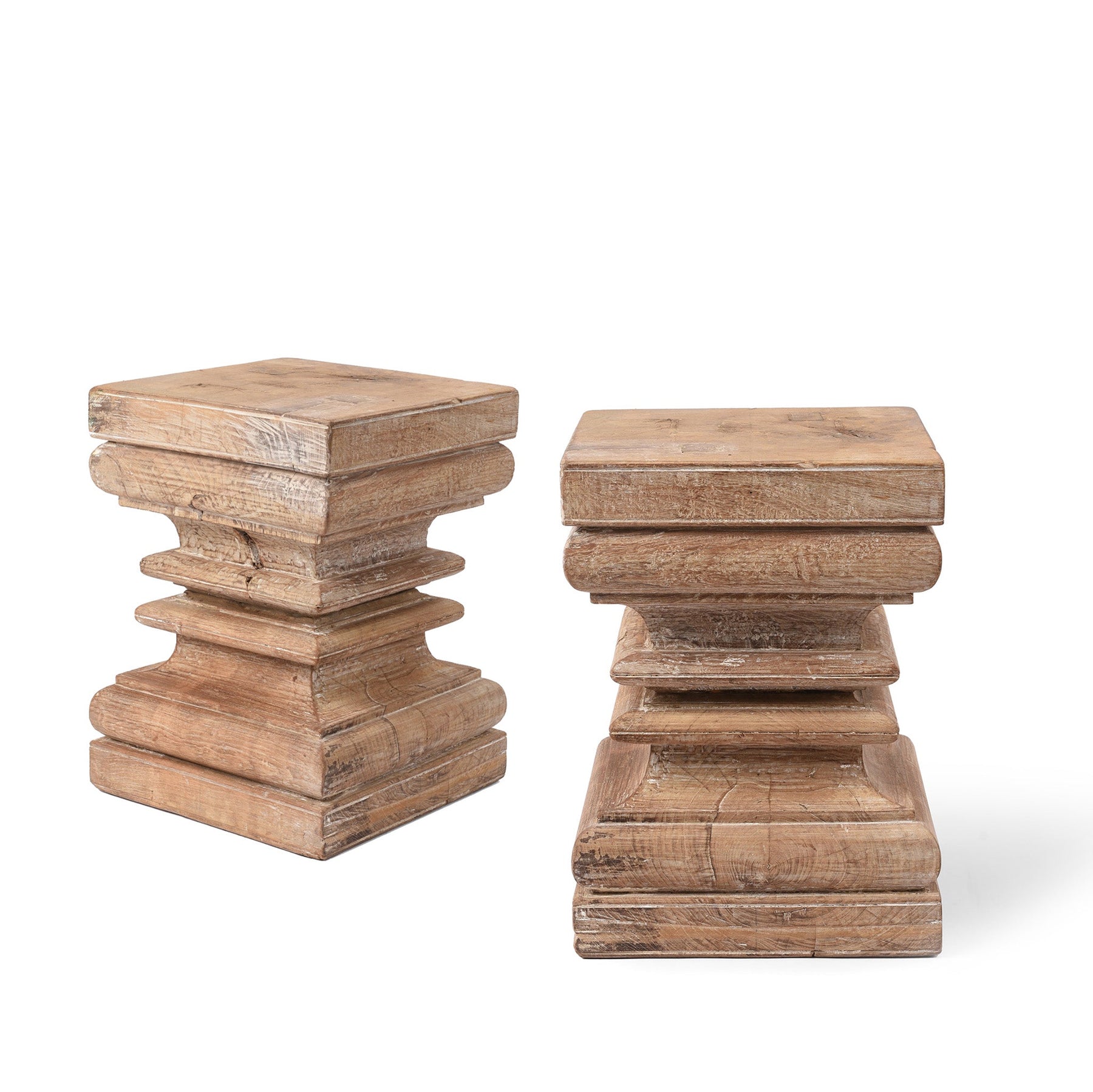 Indian Side Table Made From Reclaimed Teak