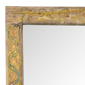 Painted Door Mirror From Andhra Pradesh - Late 19th Century