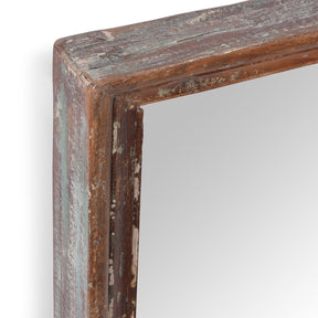 Square Mirror Made From Old Architectural Teak