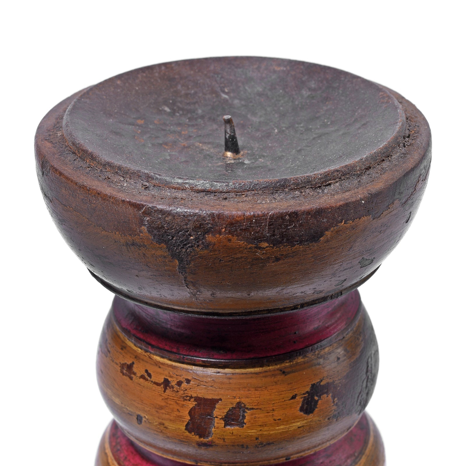 Lacquered Candle Stick From Rajasthan