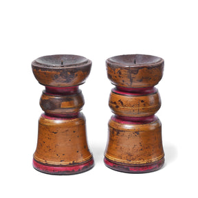 Lacquered Candle Stick From Rajasthan
