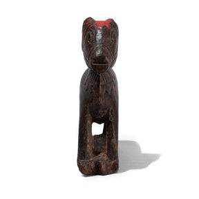 Painted Teak Nandi Bull Toy From Rajasthan - 19th Century