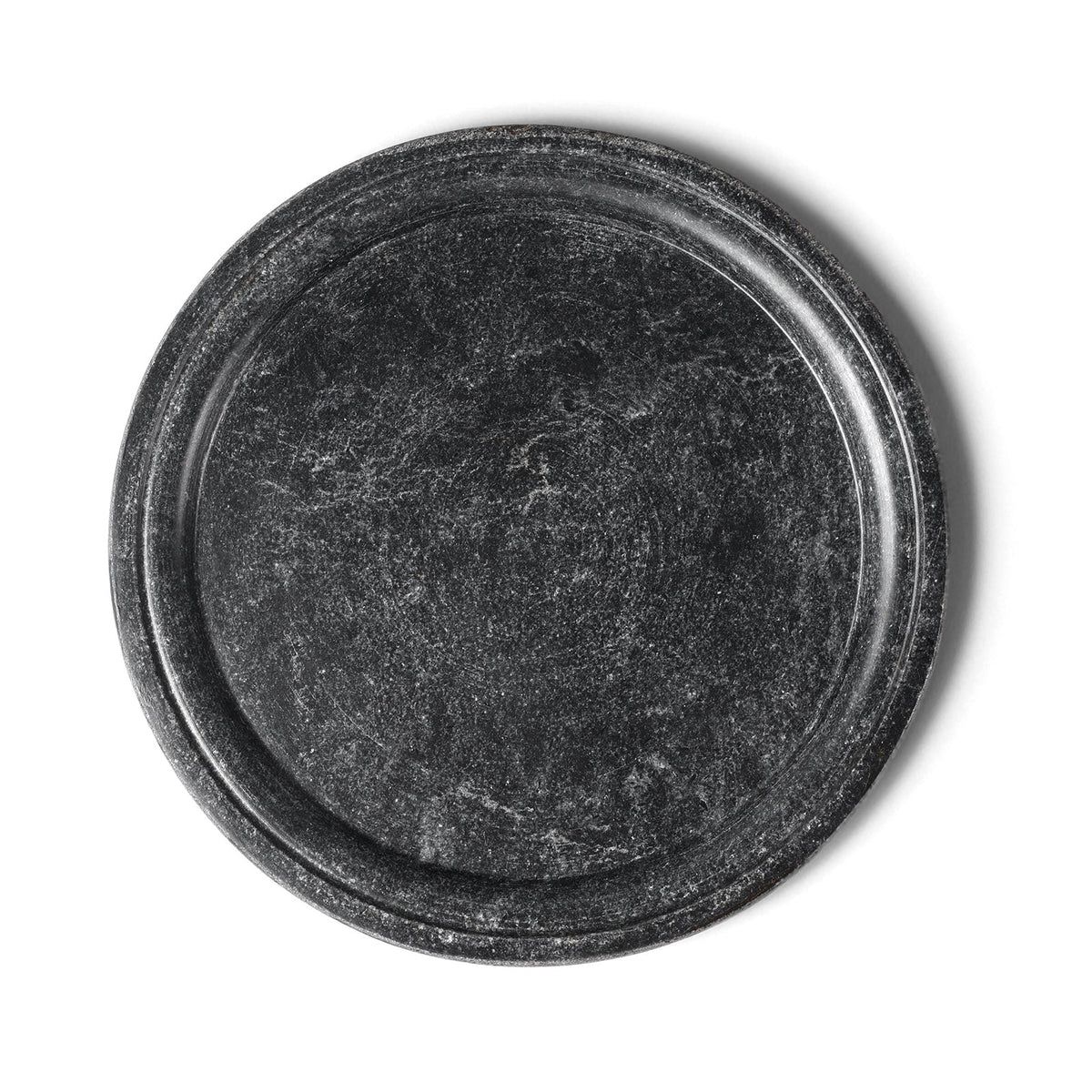Black Marble Round Plate