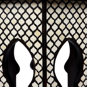 Bone Inlay Hexagonal Side Table
