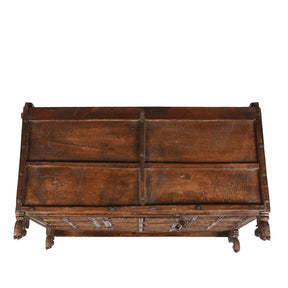 Teak Majus Dowry Chest From Saurashtra - 19th Century