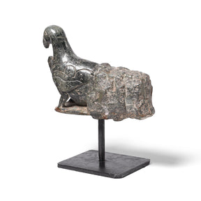 Soapstone Parrot Turban Hanger From Dungarpur - 19th Century
