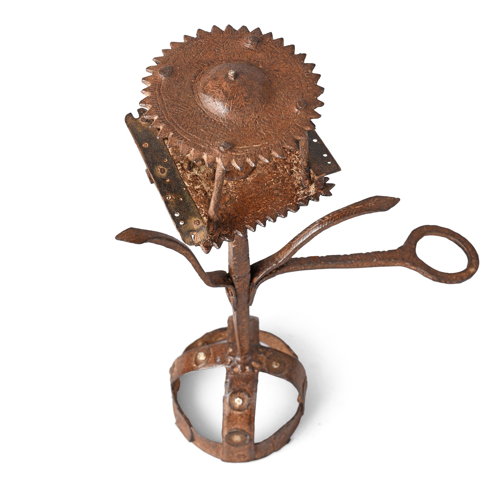 Wrought Iron Opium Retort From Jaisalmer - 19th Century