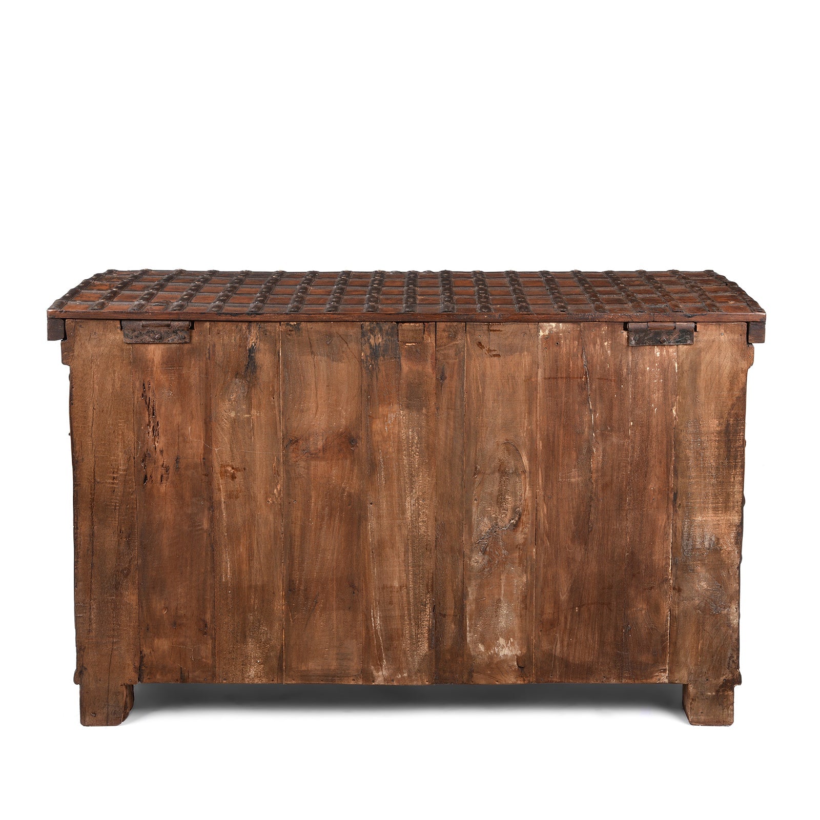 Brass Bound 'Pithara' Console Chest From Gujarat - 19th Century