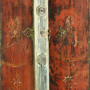 Painted Window Shutter From Rajasthan - 19th Century