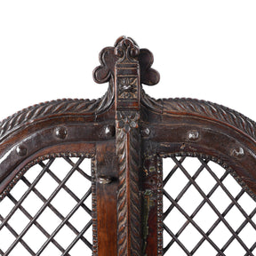 Teak & Iron Jali Dog Gate From Gujarat - 19th Century