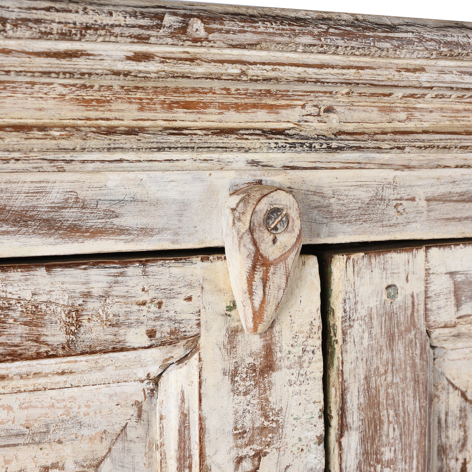 Limed Almirah Cabinet Made From Reclaimed Teak