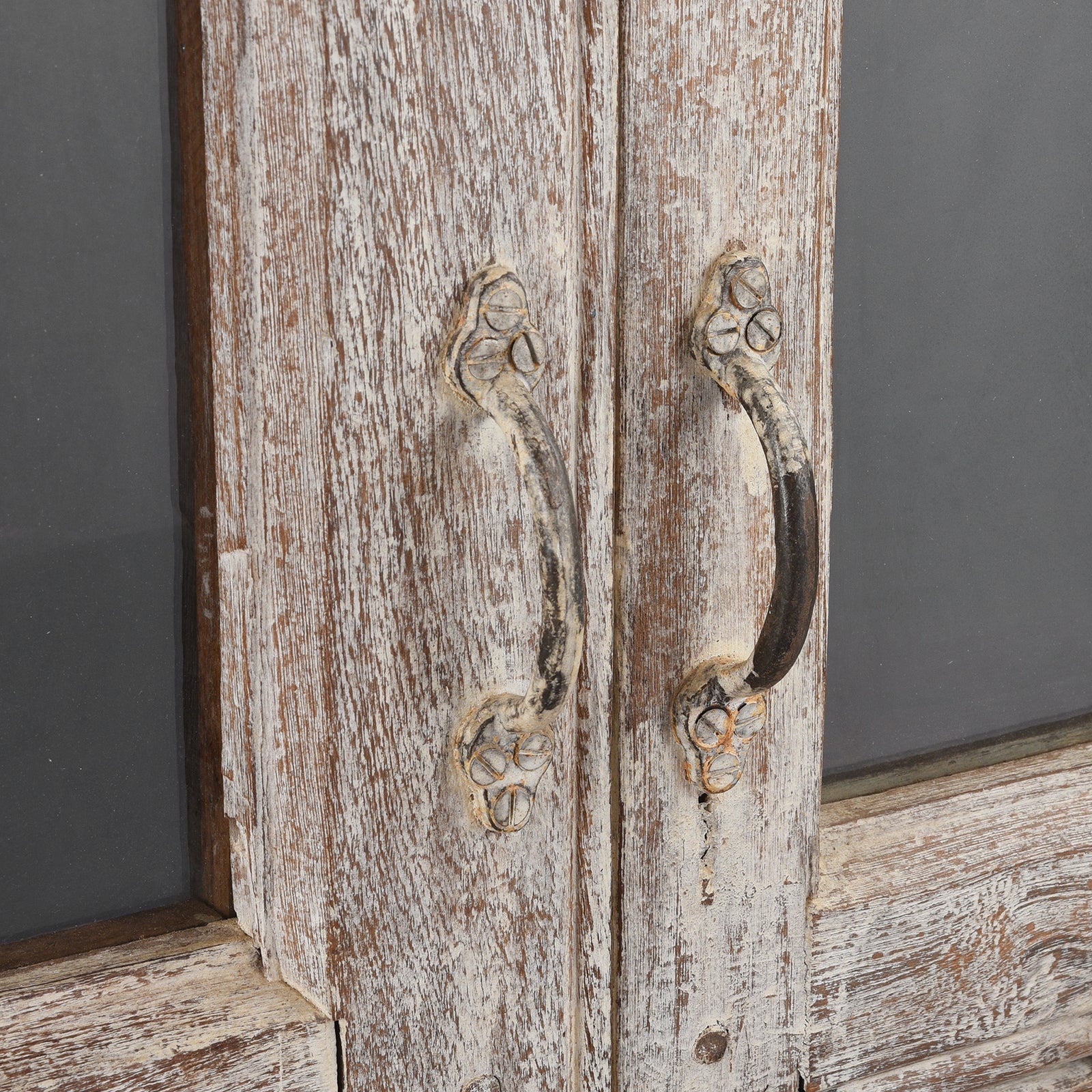 Glazed Louvre Cabinet Made from Reclaimed Teak