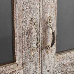 Glazed Louvre Cabinet Made from Reclaimed Teak