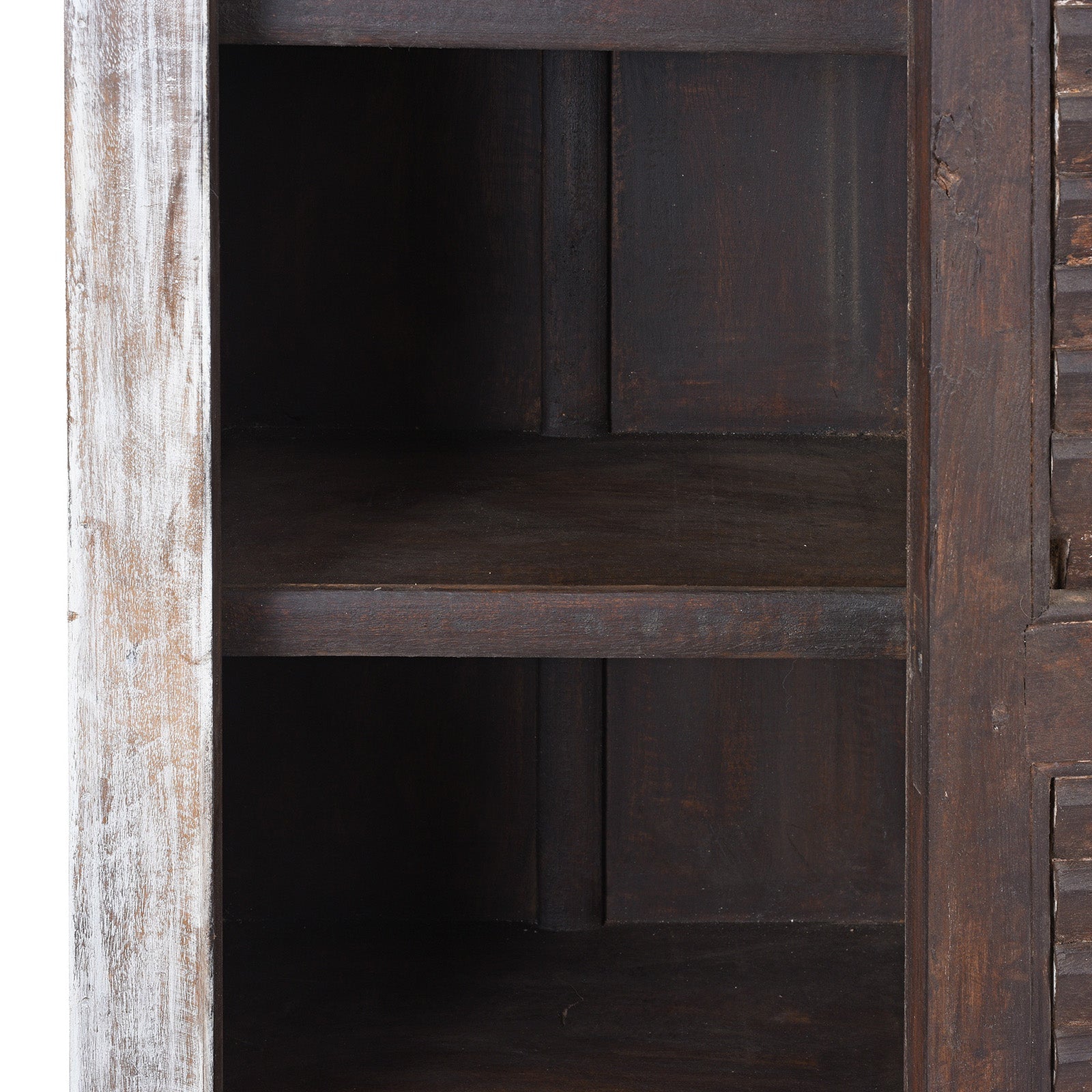 White Painted Louvre Cabinet
