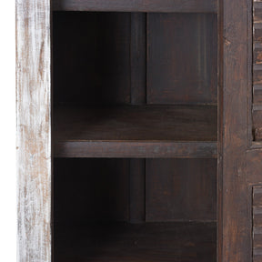 White Painted Louvre Cabinet