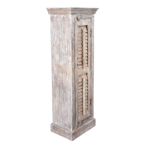 White Painted Louvre Cabinet