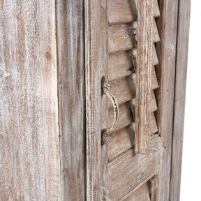 White Painted Louvre Cabinet