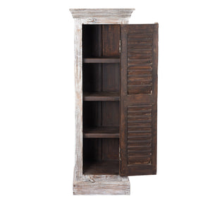 White Painted Louvre Cabinet