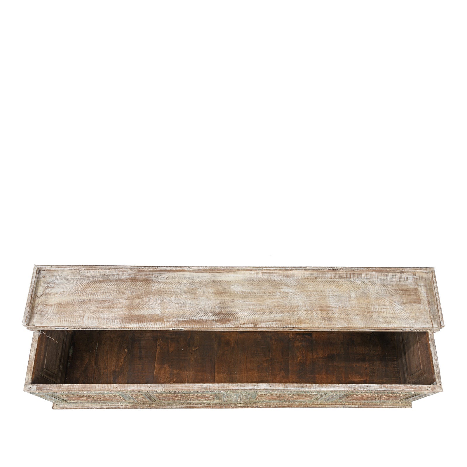 Reclaimed Teak Sunburst Blanket Chest