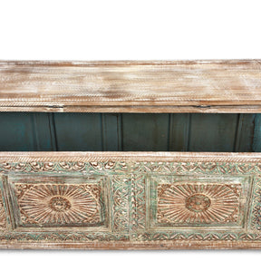 Reclaimed Teak Sunburst Blanket Chest