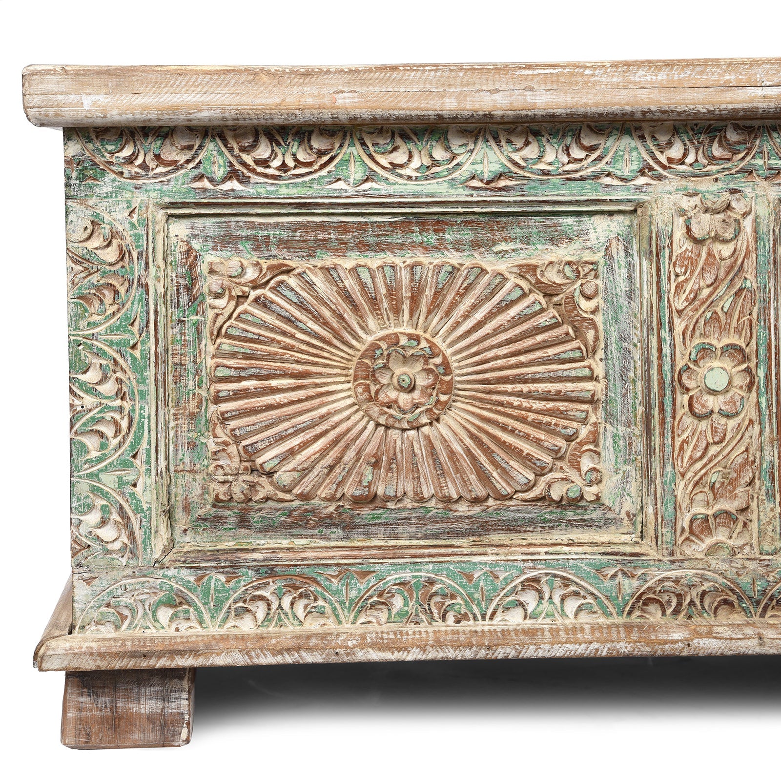 Reclaimed Teak Sunburst Blanket Chest