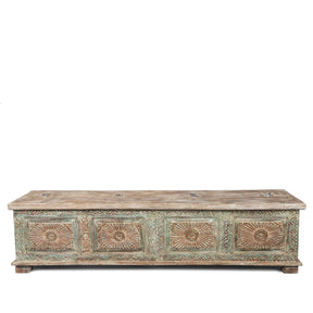 Reclaimed Teak Sunburst Blanket Chest