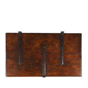 Iron Bound Teak Chest From Gujarat - Early 19th Century