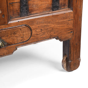 Iron Bound Teak Merchant Chest From Goa - 19th Century