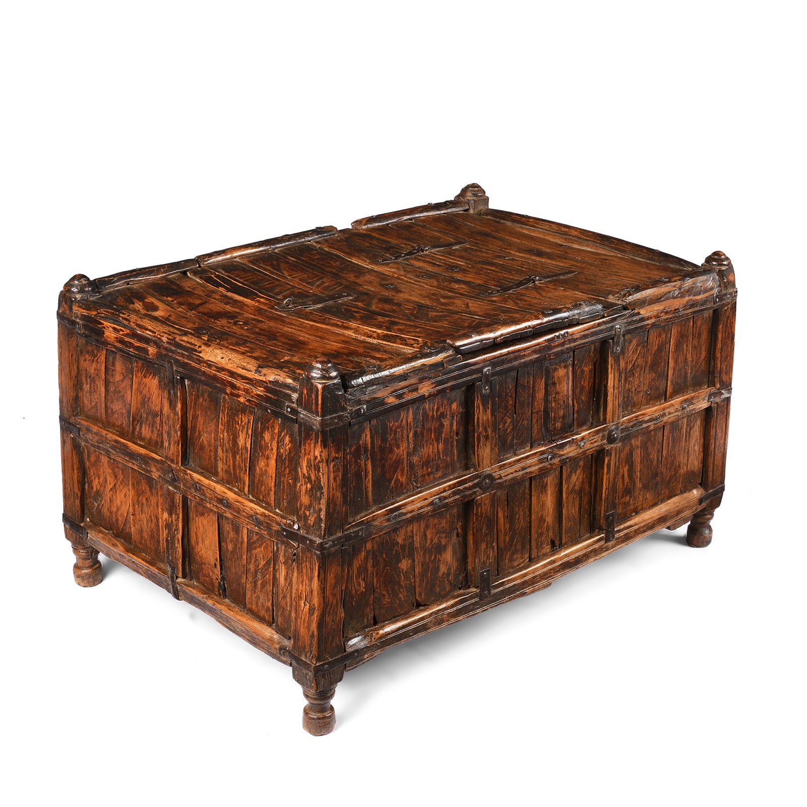 Stick Box Storage Chest From Jaisalmer - 19th Century