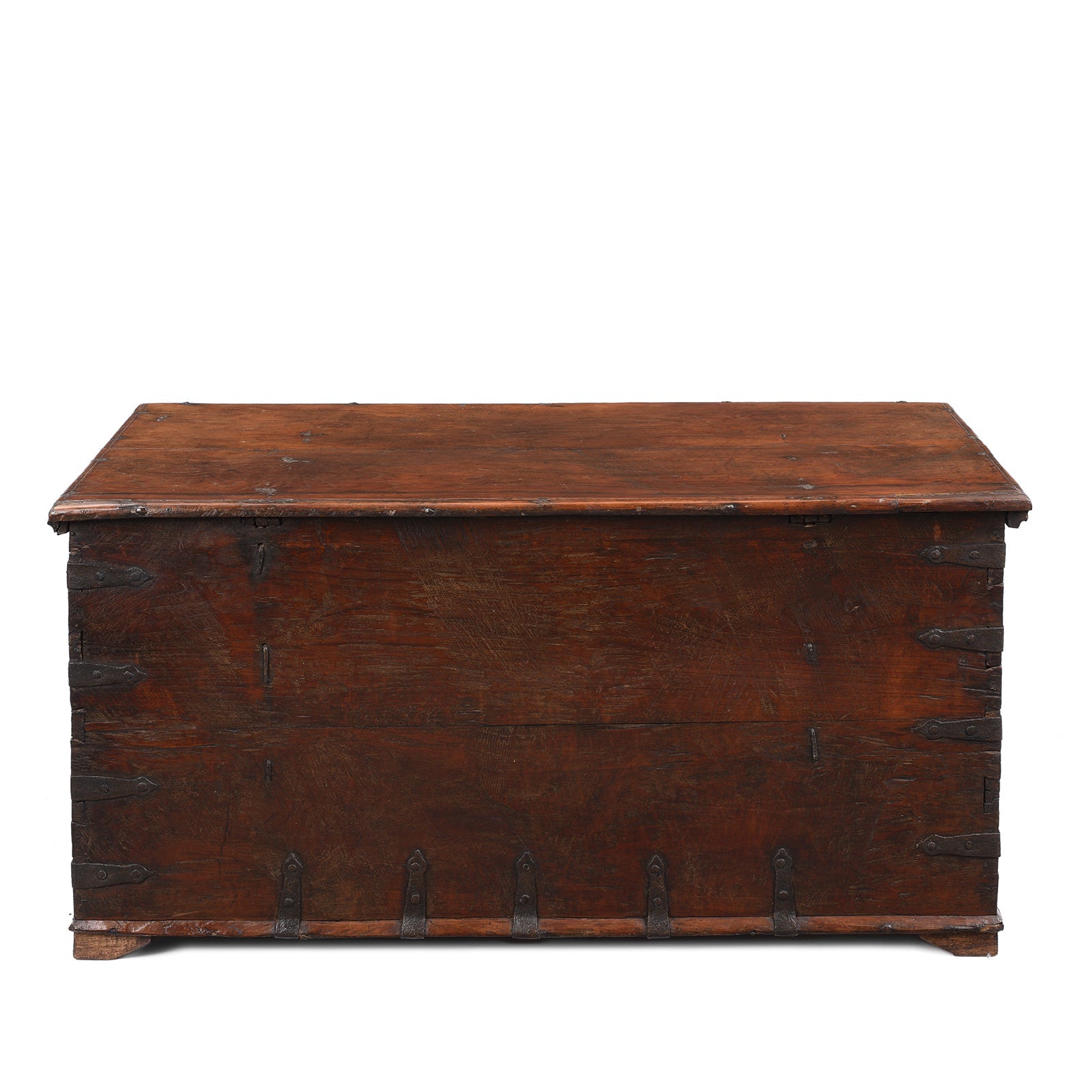 Iron Bound Teak Chest From Gujarat - 19th Century