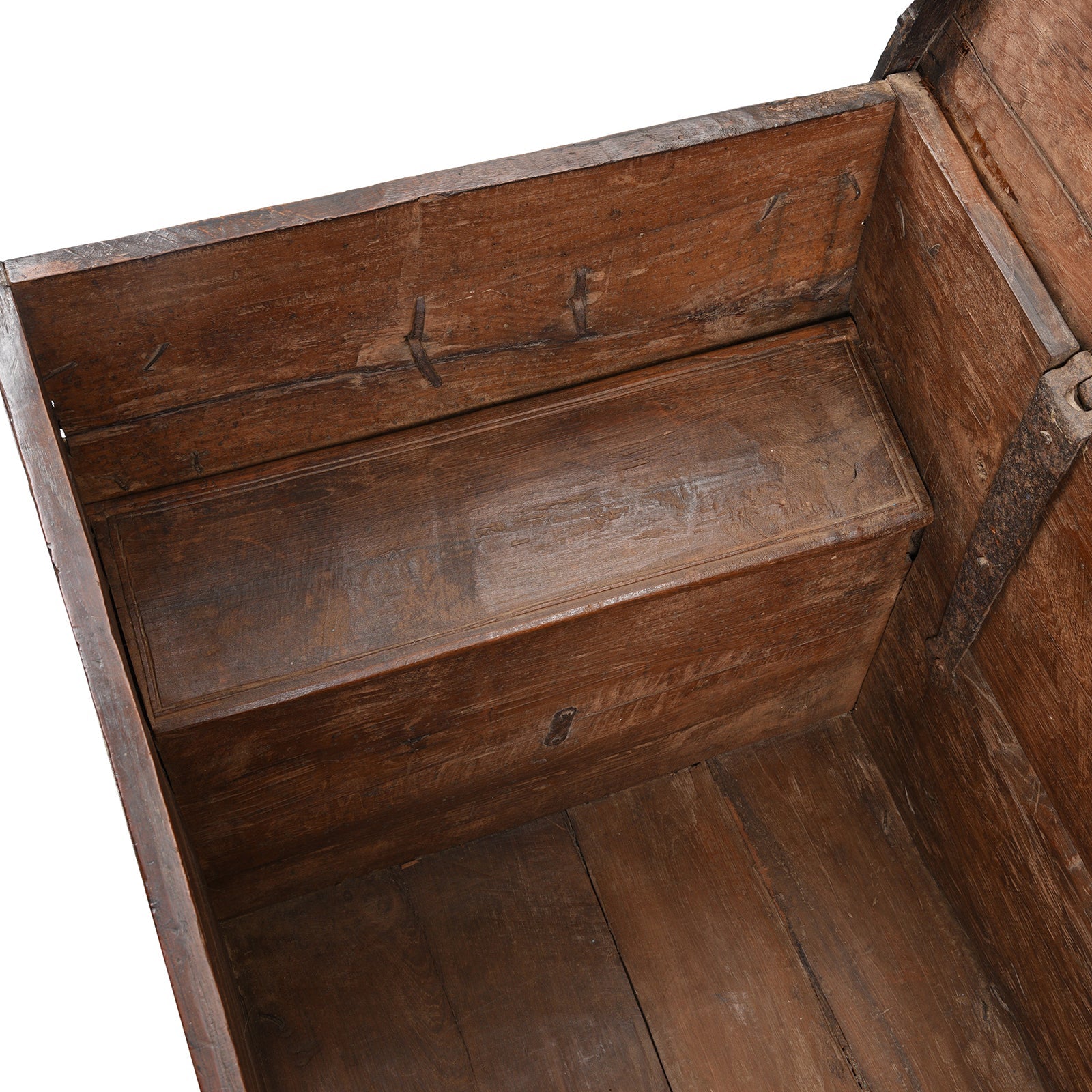 Iron Bound Teak Chest From Gujarat - 19th Century